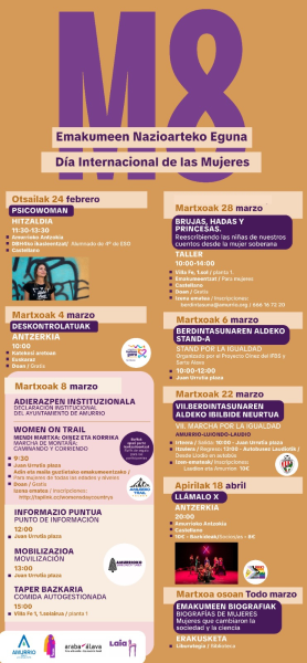 Martxoaren 8ko berdintasunaren aldeko stand-a