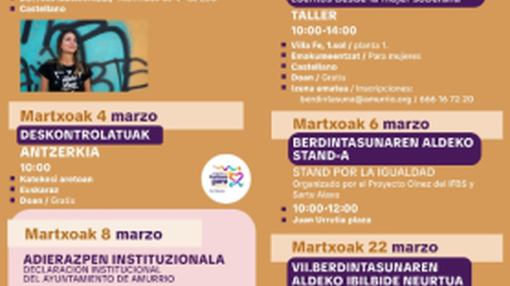 Martxoaren 8ko berdintasunaren aldeko stand-a