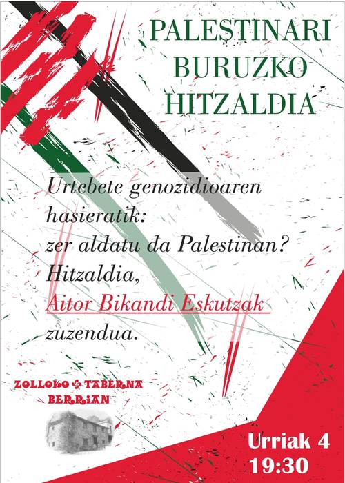 Palestinari buruzko hitzaldia