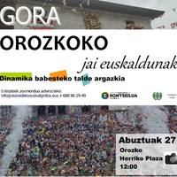 Gora Orozkoko jai euskaldunak! (Dinamika babesteko talde argazkia)