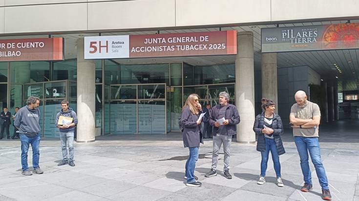 Soldatak igotzearen aldeko aldarria eraman du LABek Tubacexeko akziodunen batzarrera
