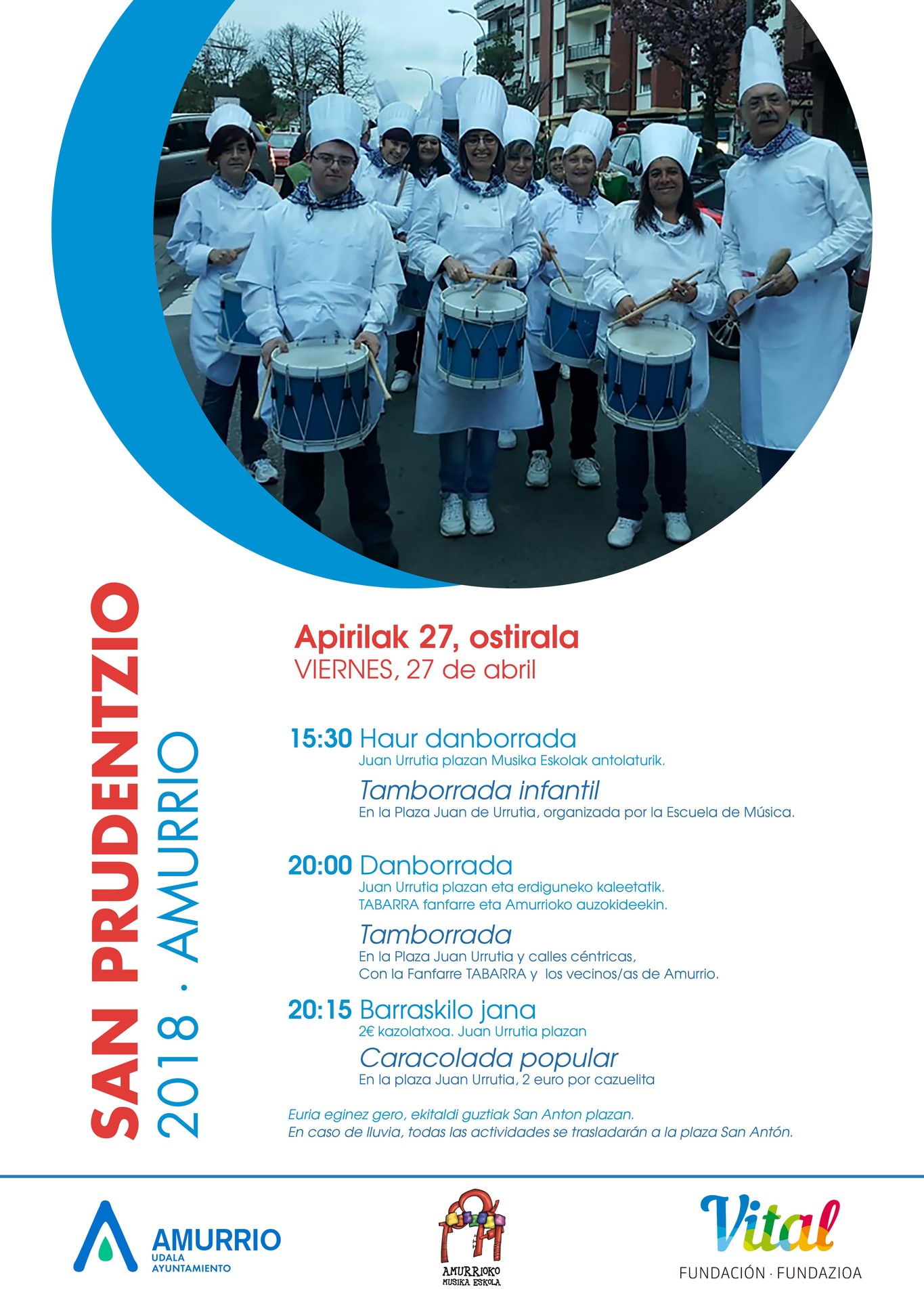 Amurriok dena prest du San Prudentzio jaiak ospatzeko 