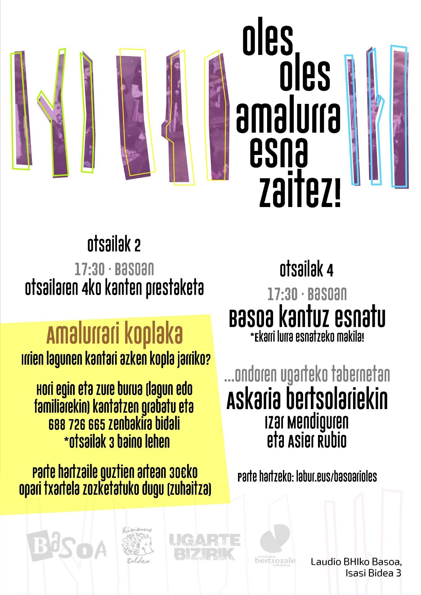 KOPLA LEHIAKETA | Oles oles amalurra esna zaitez!