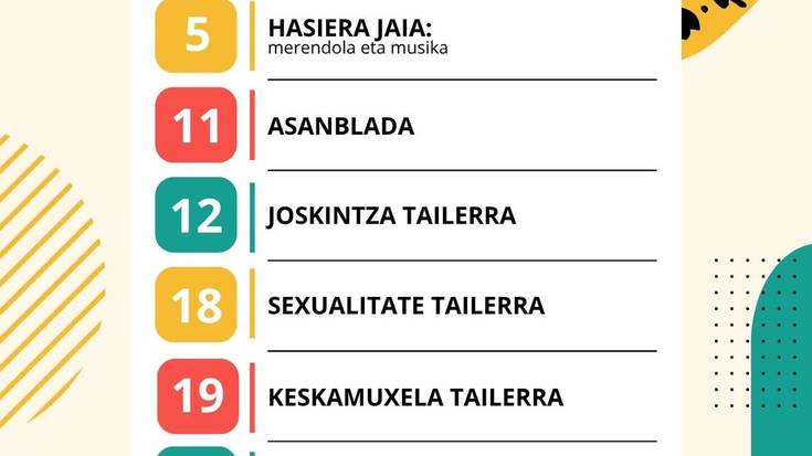 Gaztelekuak iraileko programazio berezia prestatu du gazteentzat