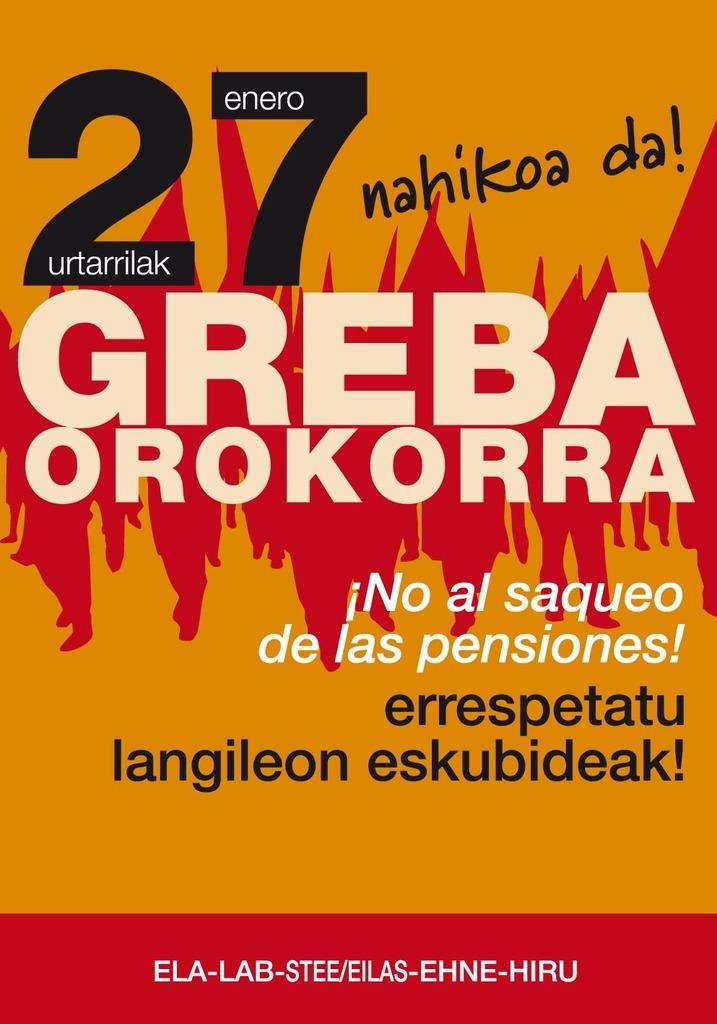 Pentsioen erreformaren aurkako greba orokorraren jarraipen berezia, bihar