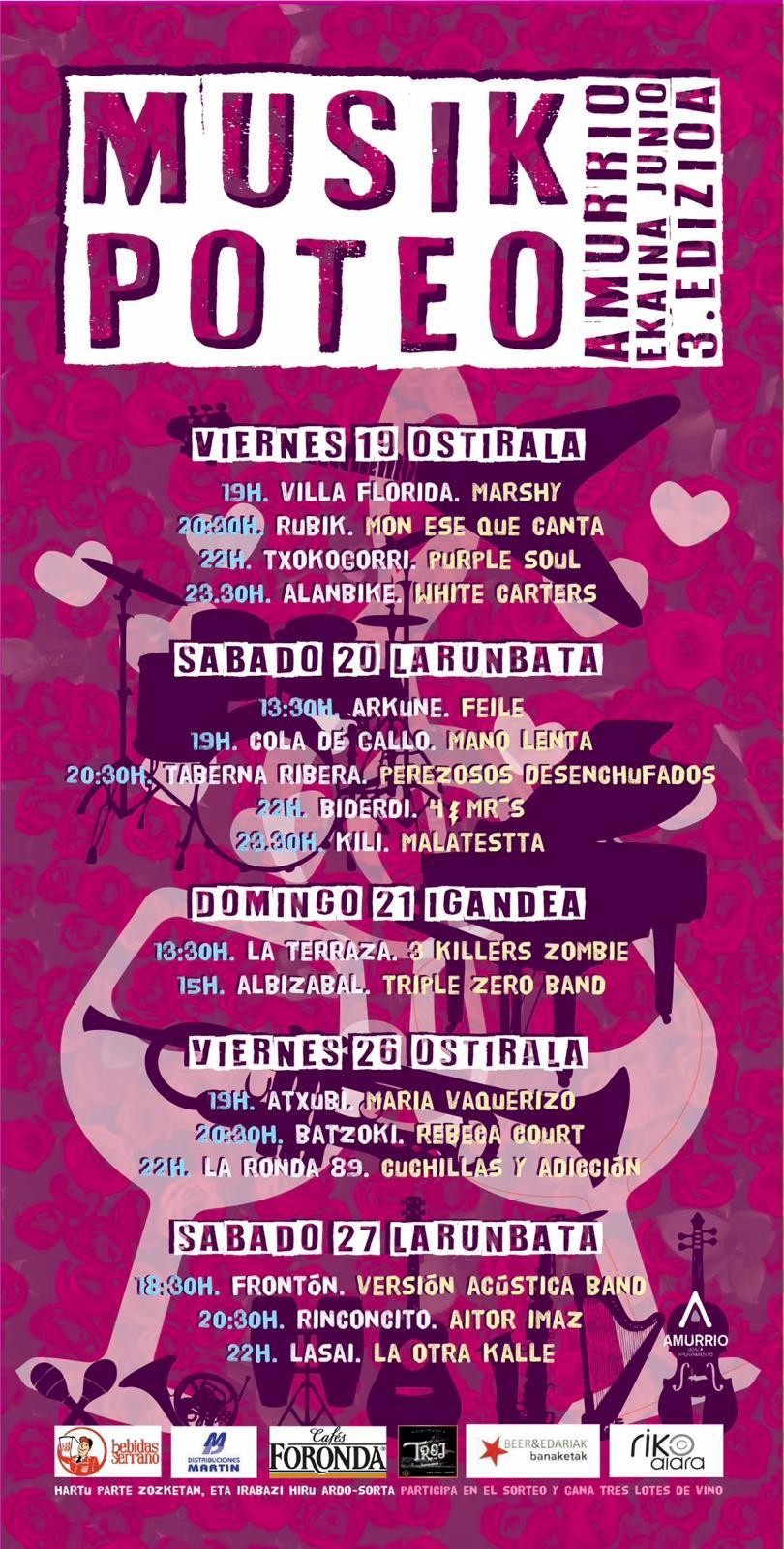 Amurrio musikaz beteko da 17 ostalaritza-establezimendutan egingo den poteo musikalarekin