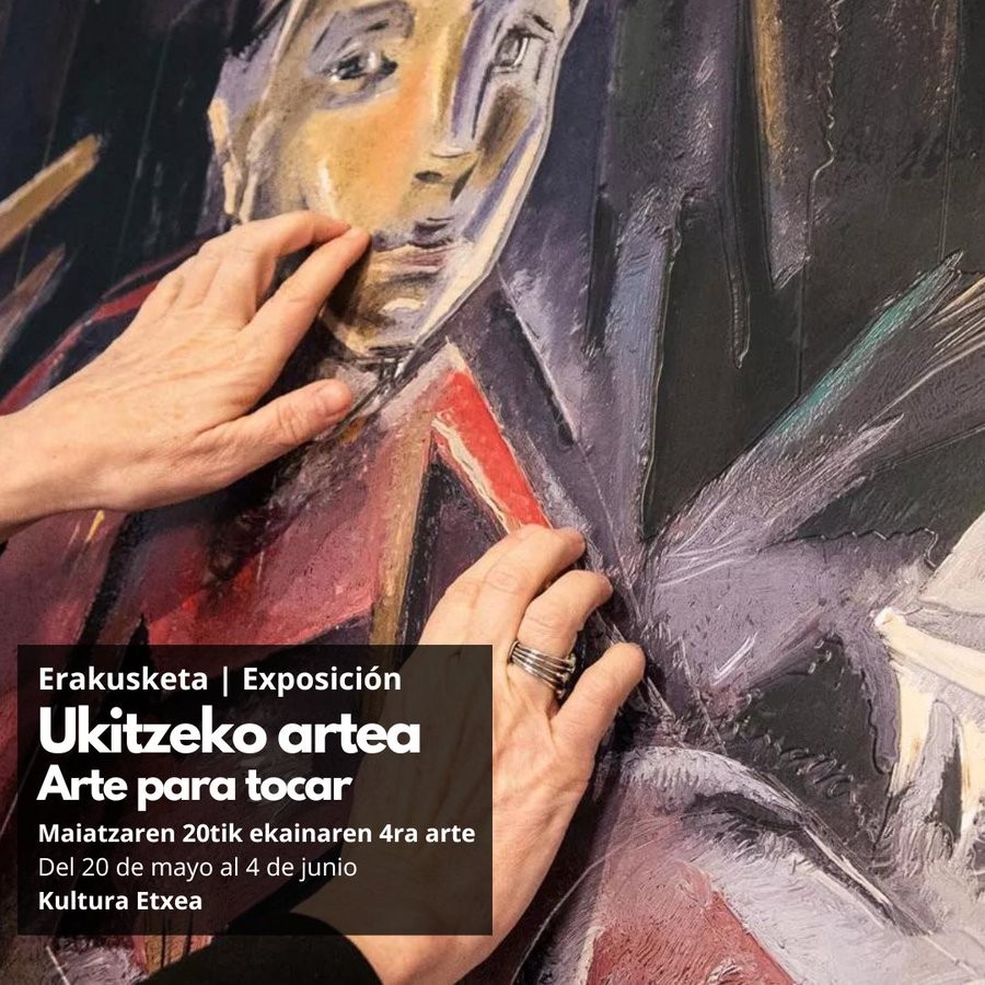 Laudioko Udalak ikusmen-urritasuna duten pertsonei zuzendutako "Ukitzeko artea" erakusketa antolatu du