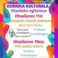 Korrika kulturala: Garagardo hitzaldi-dastaketa