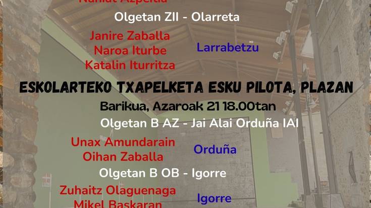 Eskupilota eta paleta txapelketak