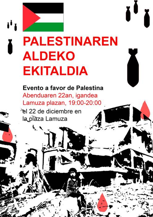 Palestinaren aldeko ekitaldia