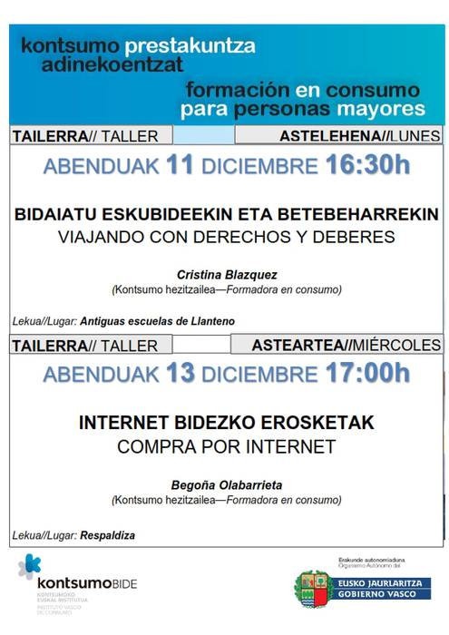 Bidaiatu eskubideekin eta betebeharrekin