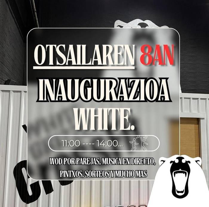 White Grizzly crossfit gunearen inaugurazioa