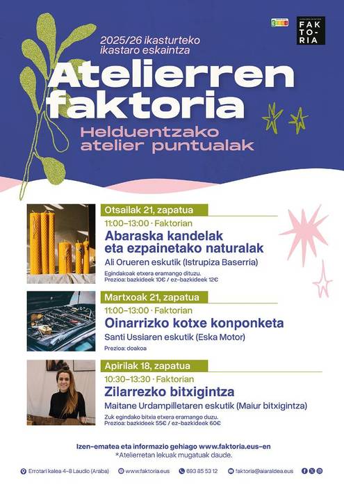 Atelierren Faktoria: Abaraska kandelak eta ezpainetako naturalak