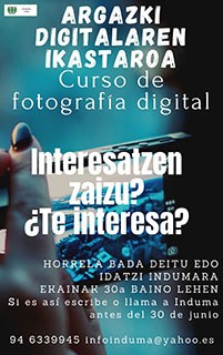 Argazki digitalen inguruko ikastaroa antolatuko du Indumak