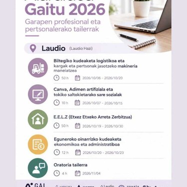 Aiaraldea Gaitu ikastaroa (lehen eguna): Biltegi-logistikaren kudeaketa eta zamak zein pertsonak jasotzeko makinen erabilera