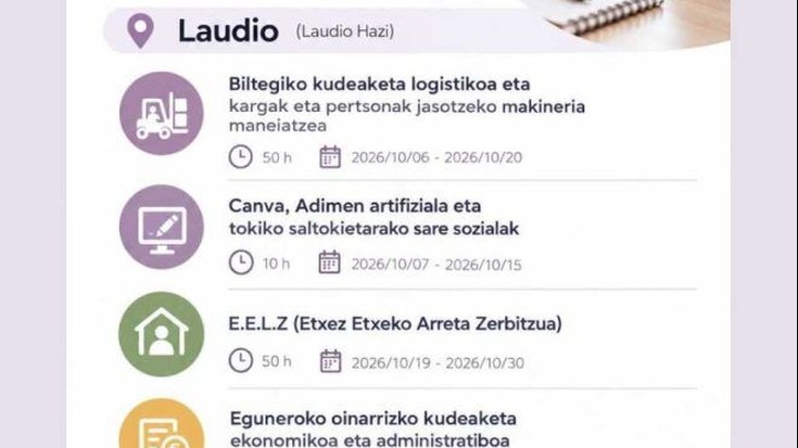 Aiaraldea Gaitu ikastaroa (lehen eguna): Biltegi-logistikaren kudeaketa eta zamak zein pertsonak jasotzeko makinen erabilera