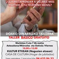 Telefonoa hobeto erabiltzen ikasteko tailerra