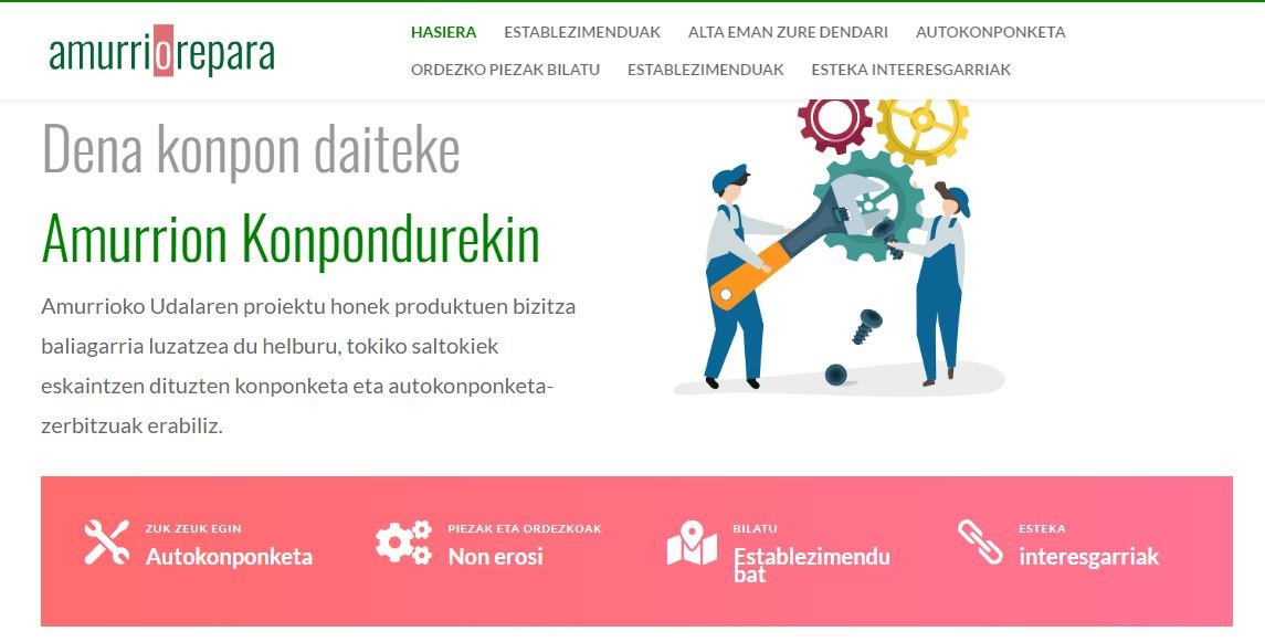 'Konpondu.Amurrio', ekonomia zirkularra eta kontsumo arduratsua sustatzeko konponketa-negozioen bilatzaile berria