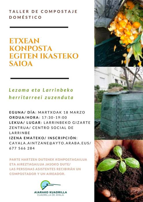 Etxean konposta egiten ikasteko saioa