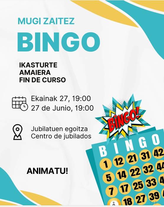 Ikasturte amaierako bingoa