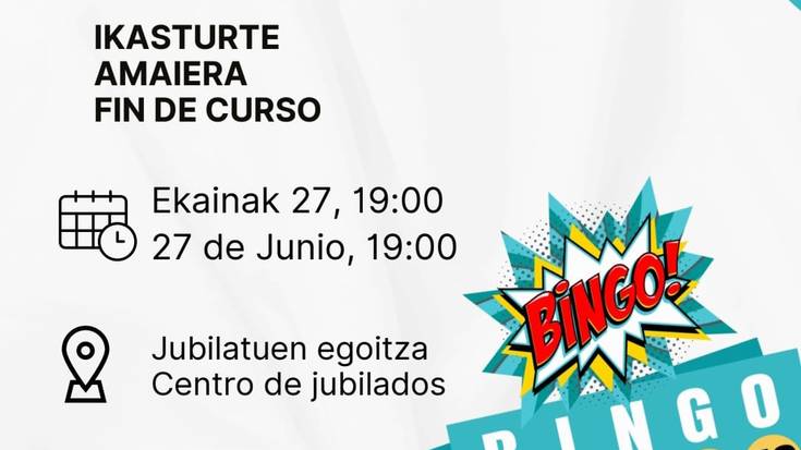 Ikasturte amaierako bingoa