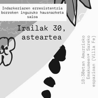 Indarkeriaren erresistentzia borroken inguruko hausnarketa saioa