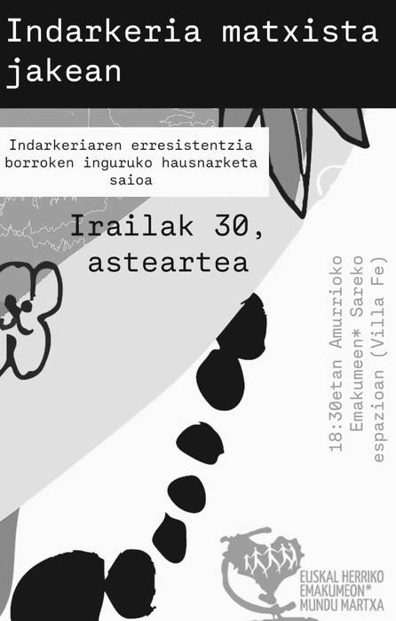 Indarkeriaren erresistentzia borroken inguruko hausnarketa saioa