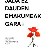 Indarkeria matxistaren aurkako elkarretaratzea Arrankudiagan