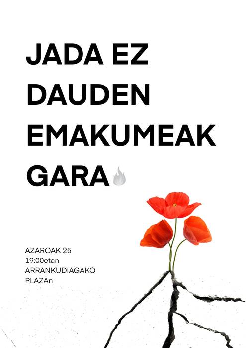 Indarkeria matxistaren aurkako elkarretaratzea Arrankudiagan