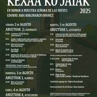 Kexaako jaiak: Larunbata