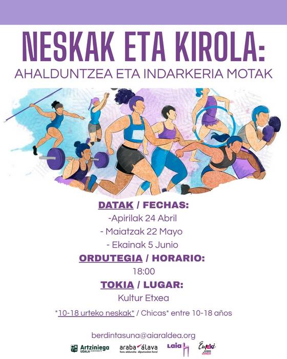 'Neskak eta kirola: Ahalduntzeak eta indarkeria motak' hitzaldia