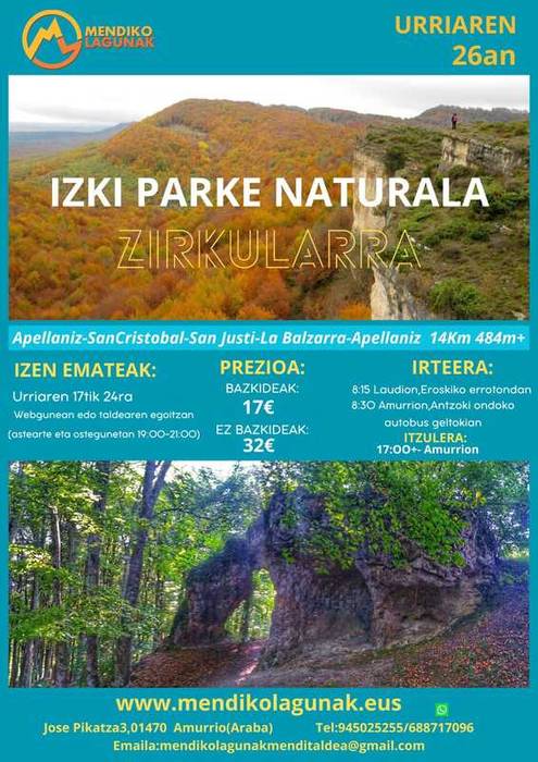 Izki parke naturalera irteera