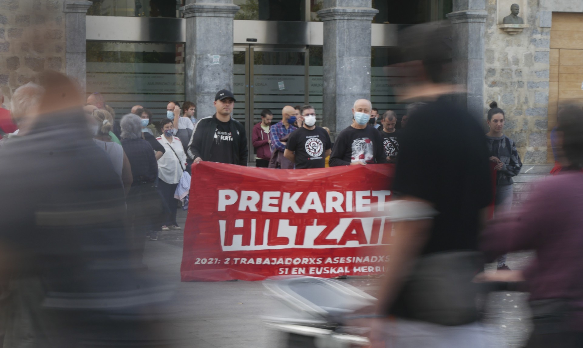 Lan heriotzak “ez normalizatzeko” ekitaldia, gaur arratsaldean Amurrion