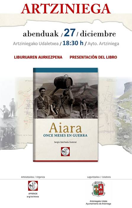 'Aiara: Once meses en guerra' liburuaren aurkezpena