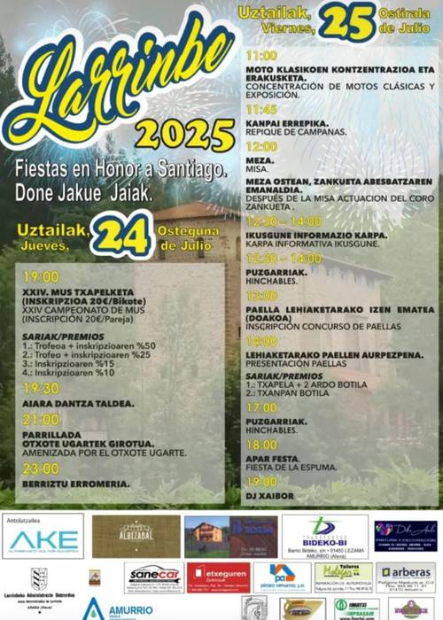 Larrinbeko jaiak: Ostirala