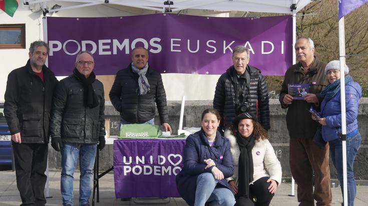 Amurrion egongo dira Podemos Euskadiko kideak bihar, herritarren proposamenak jasotzeko