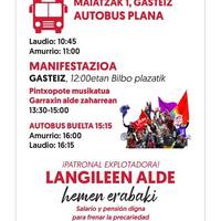 Maiatzaren Leheneko LABen mobilizaziora joateko autobus plana