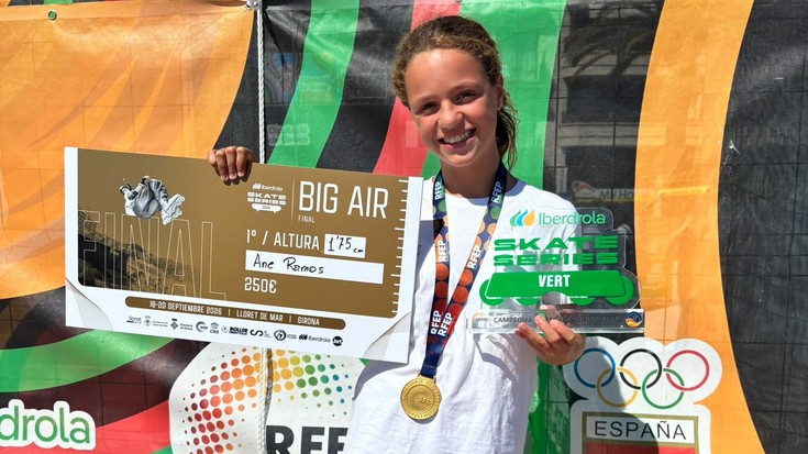 Ane Ramos Izaga patinatzailea Espainako U19 vert modalitateko txapeldun berria da