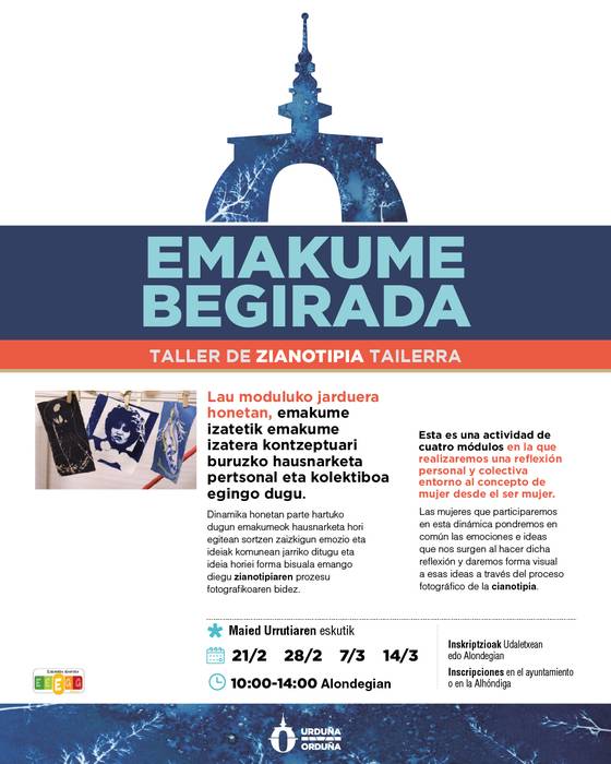 Emakumeentzako zianotipia tailerraren lehen saioa