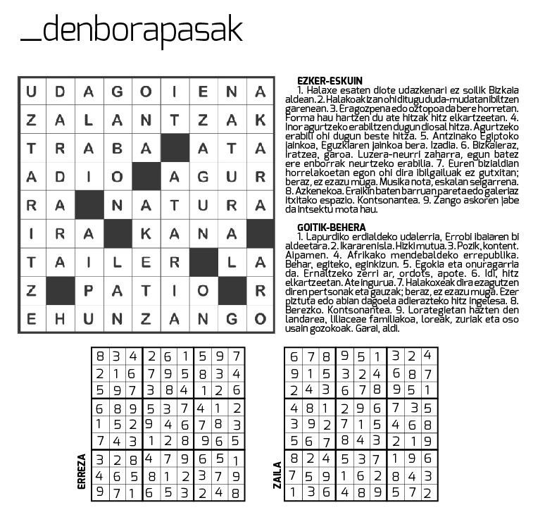 Egunkariaren 25. aleko denborapasen EMAITZAK