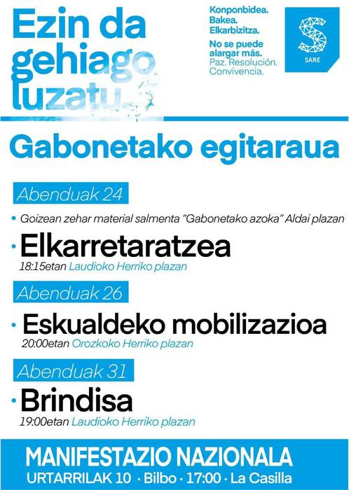 Euskal presoen aldeko brindisa