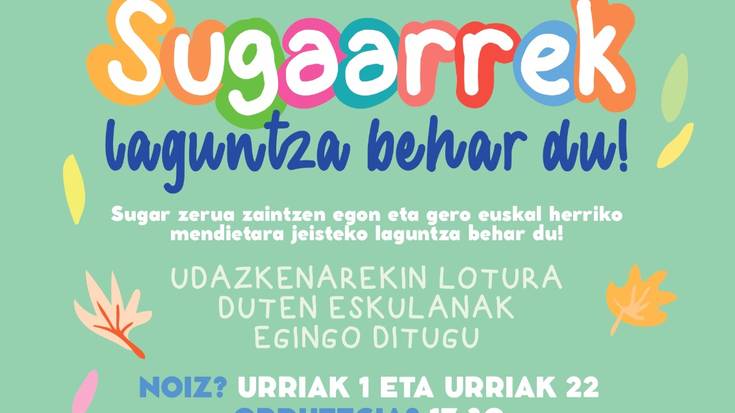 Sugaarrek laguntza behar du