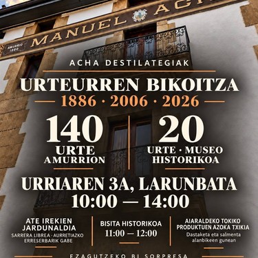 Acha Destilategien urteurren bikoitza