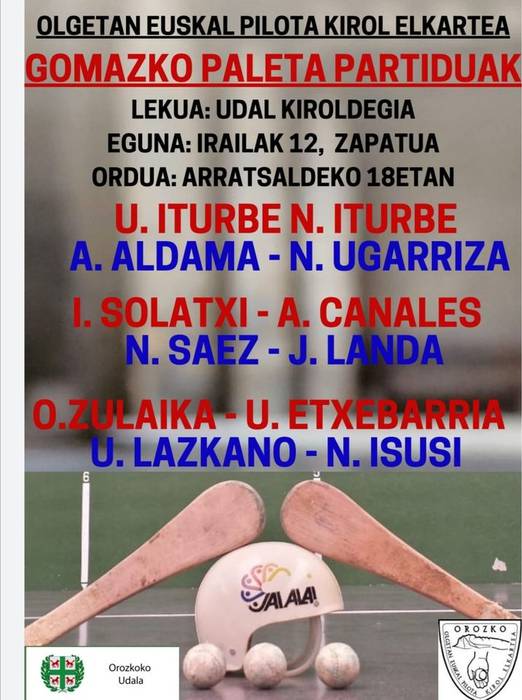 Gomazko paleta partidak