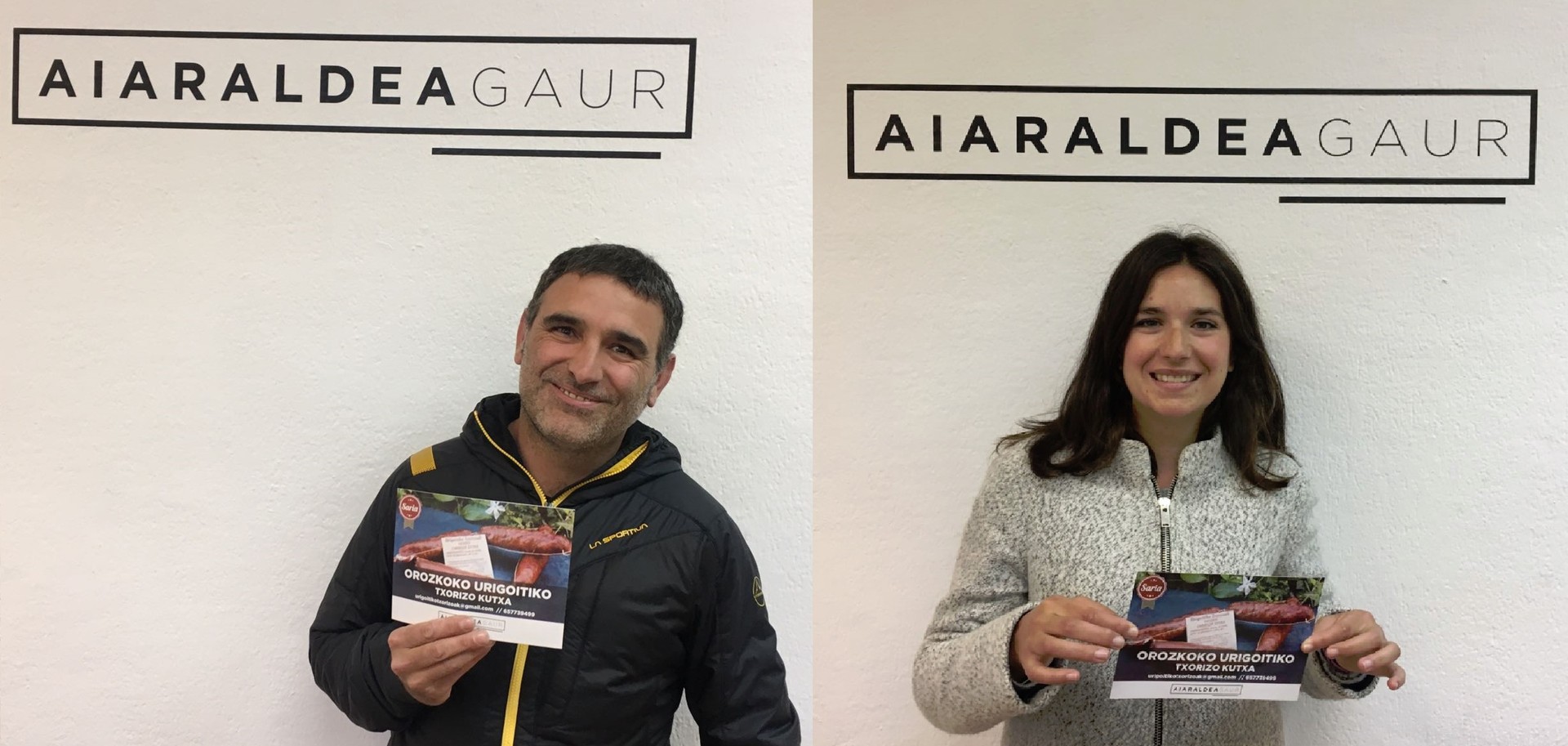 Roberto Allendek eta Rebeka de Santiago Sobradok irabazi dituzte Urigoitiko produktuen bi sortak
