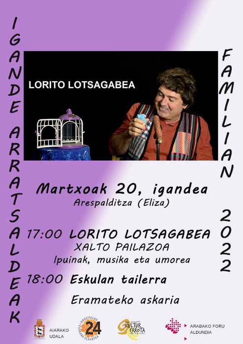 Igande Arratsaldeak Familian: Lorito lotsagabea