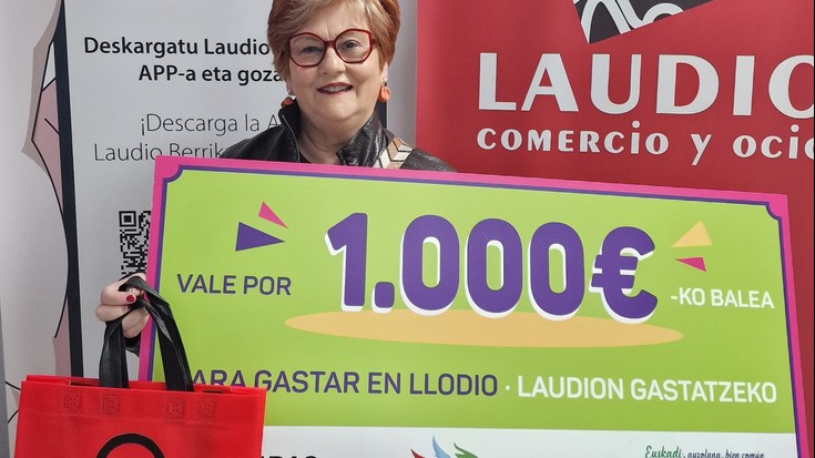 Merkataritza Festa eta 1000 euroko zozketa Laudio Berrikusirekin