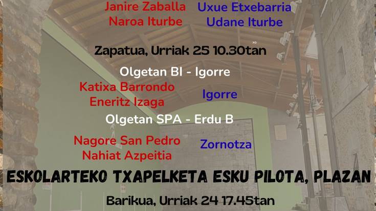 Bizkaiko Kluben Arteko Txapelketa - Paleta Goma Binaka