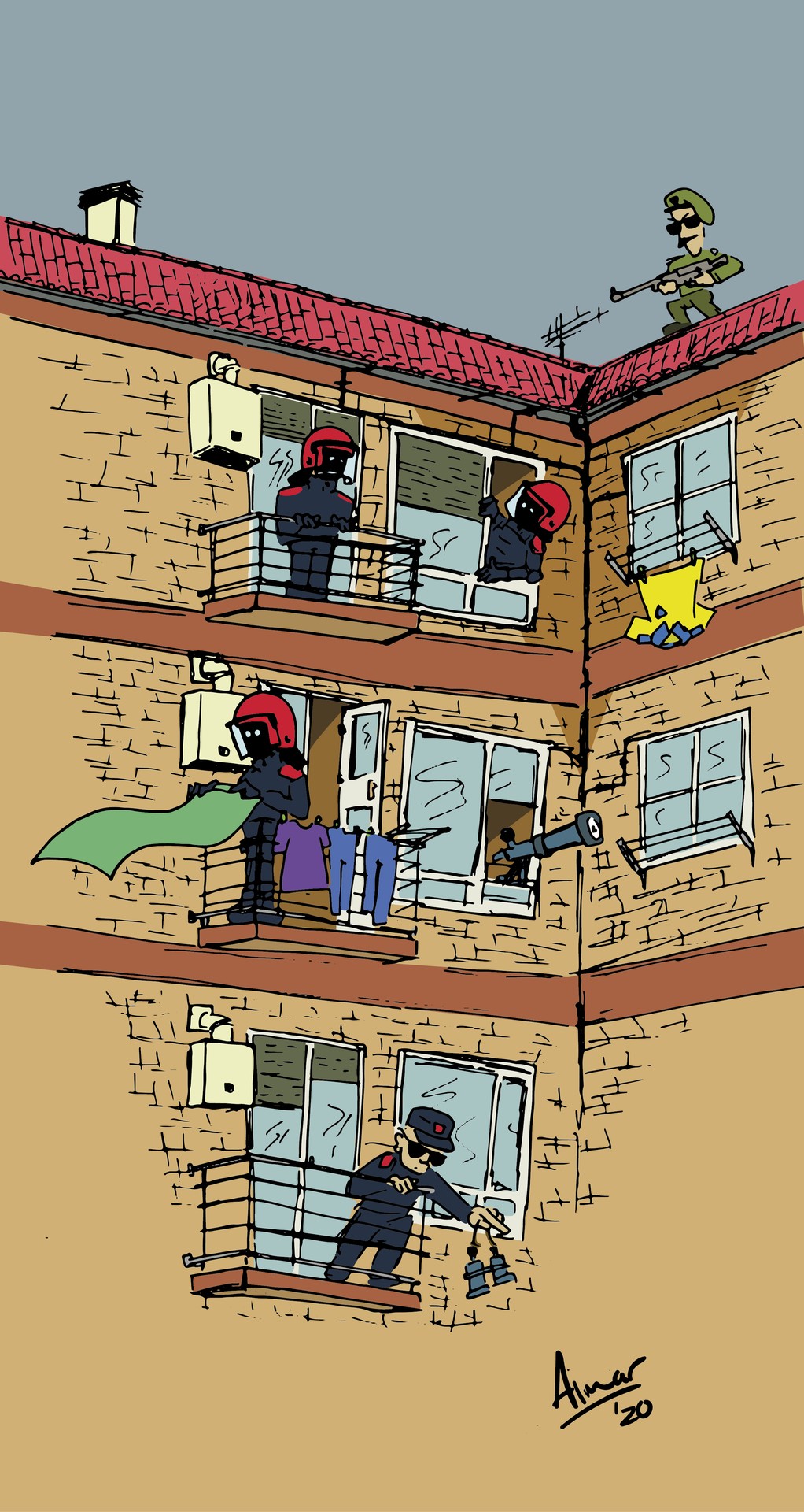 [ILUSTRAZIOA] Hitz egin poliziarekin, ez zure auzokidearekin