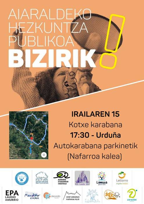 Aiaraldeko Hezkuntza Publikoa Bizirik! Auto karabana